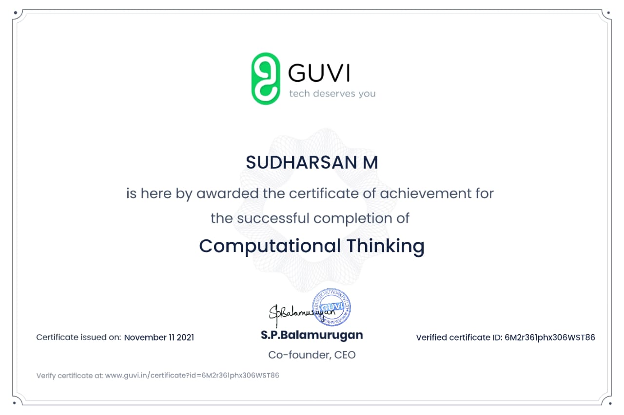 Sudharsan M